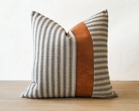 Wide Stripe DOUGLAS Throw Pillow Cover
