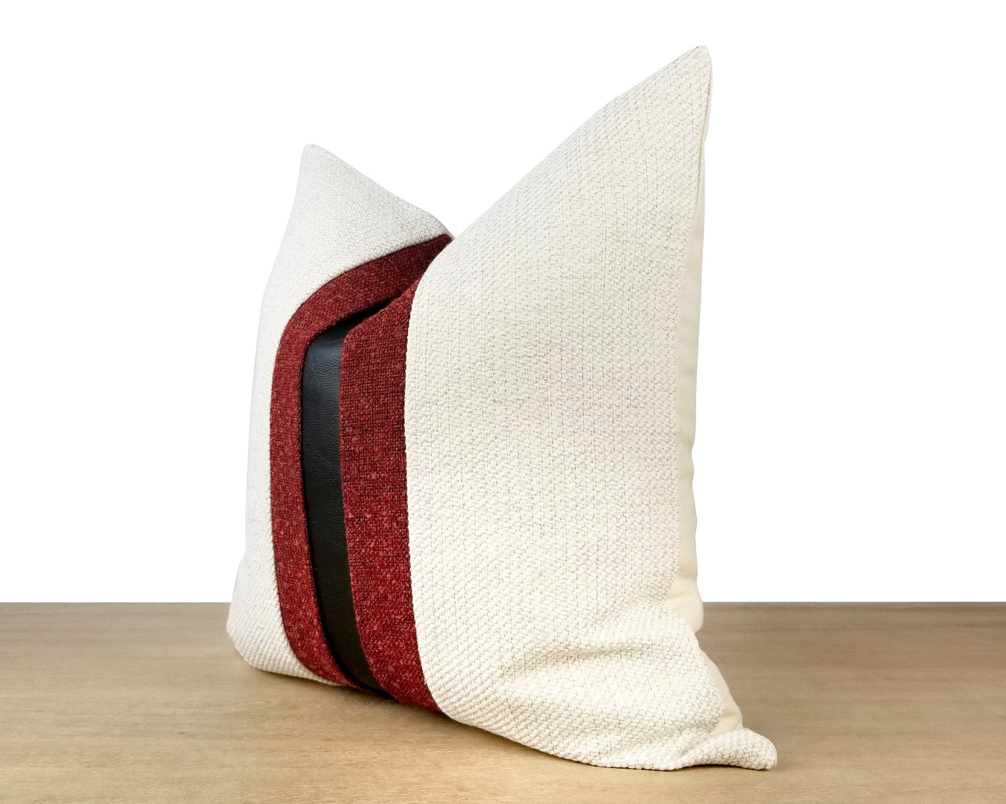 Holiday Red LINA Textured Throw Pillow Cover