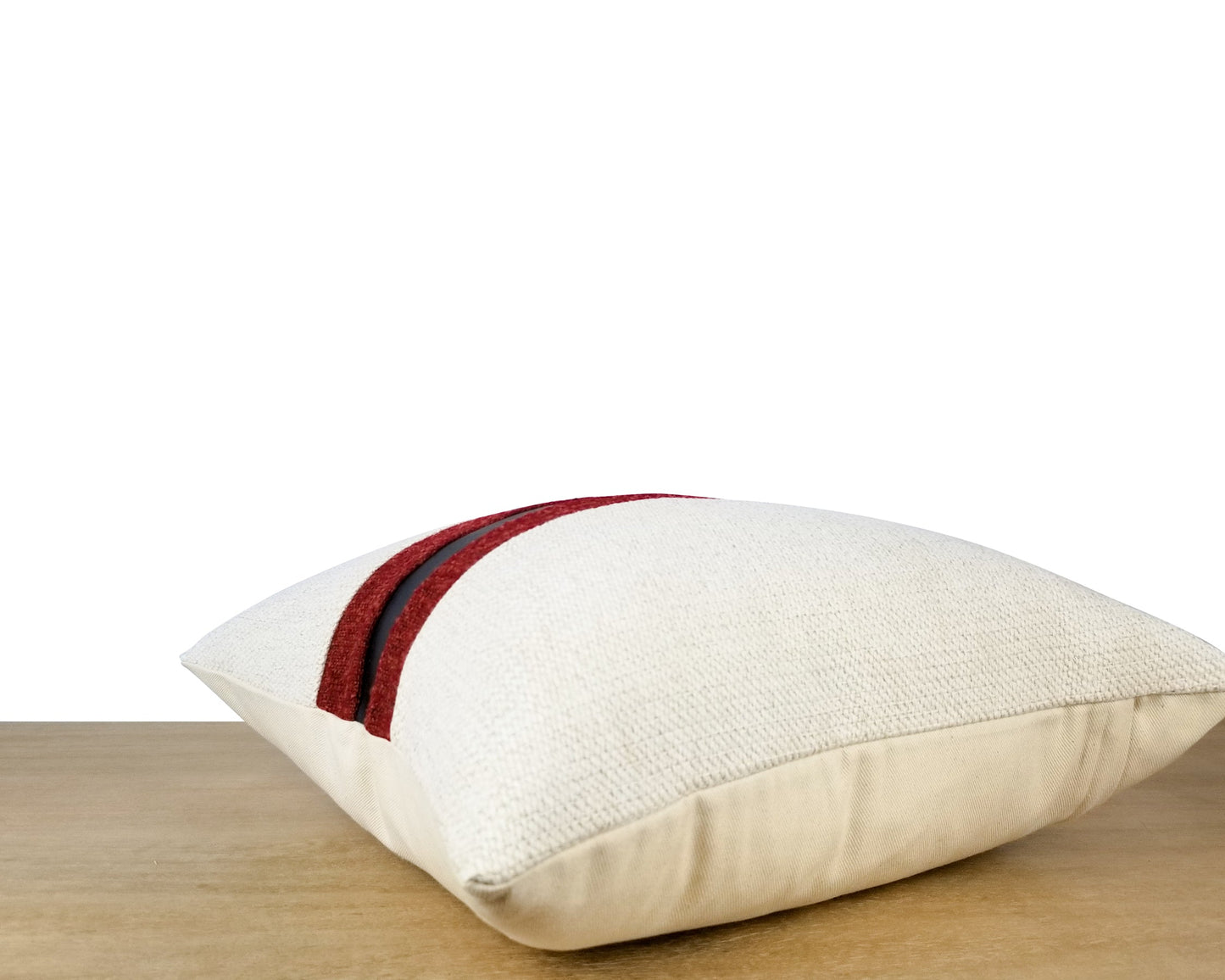 Holiday Red LINA Textured Throw Pillow Cover