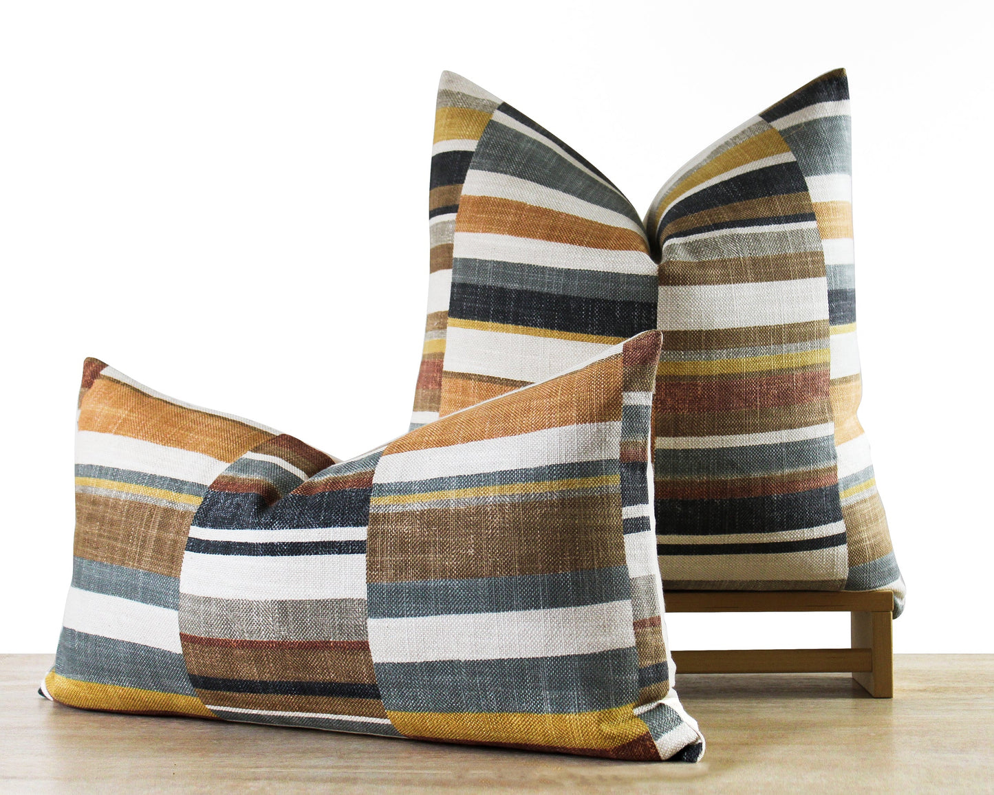 Retro Stripe Throw Pillow Cover