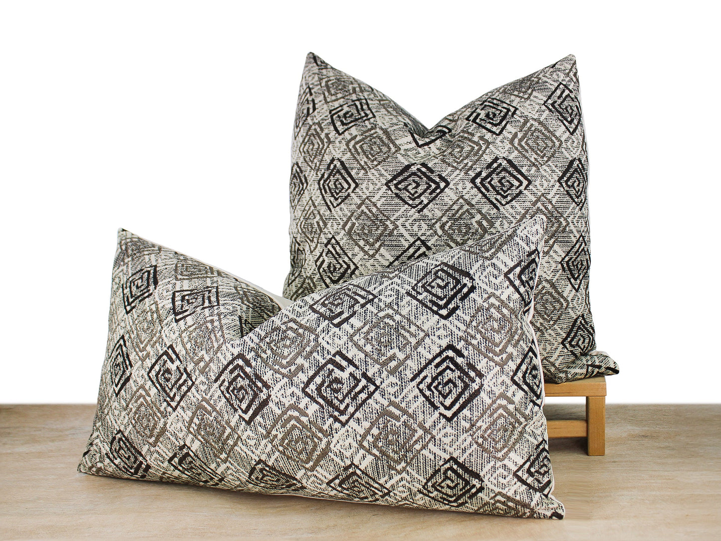 Black & Grey Multi-color Turkish Jacquard Pillow Cover