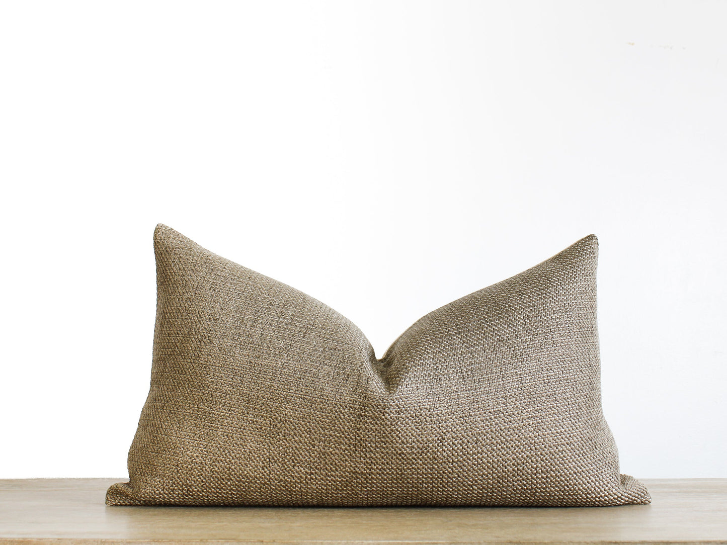 Dark Beige SOLID Textured Throw Pillow Cover
