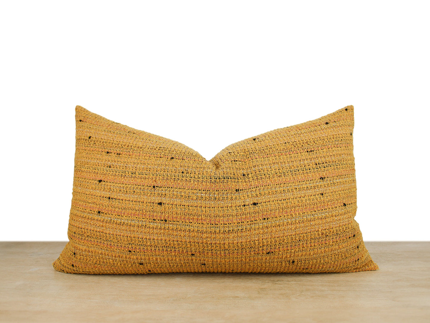 Golden Yellow Tweed Melange Pillow Cover