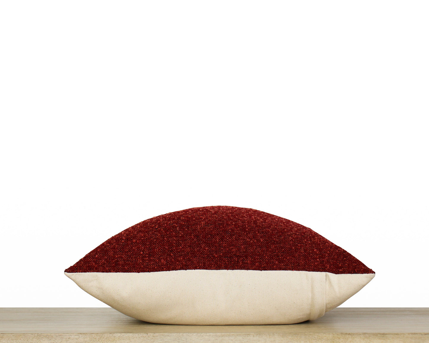 Holiday Red SOLID Textured Throw Pillow Cover