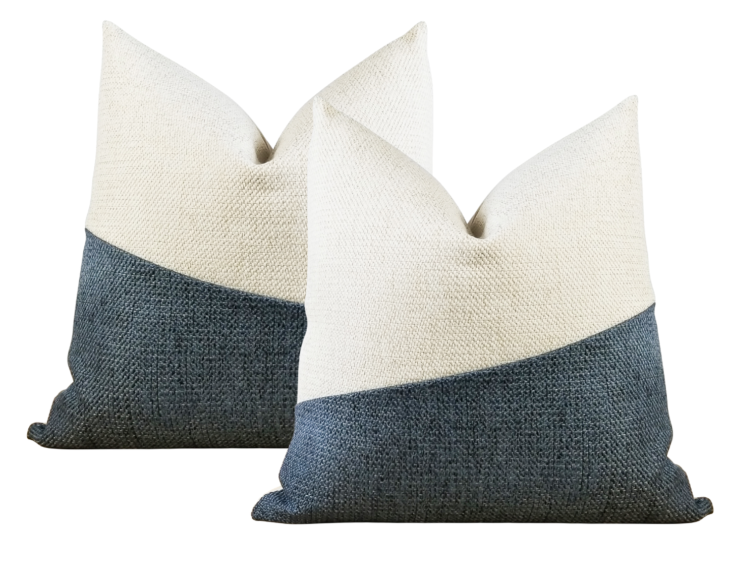 Coastal Blue LUCCA Textured Throw Pillow Cover