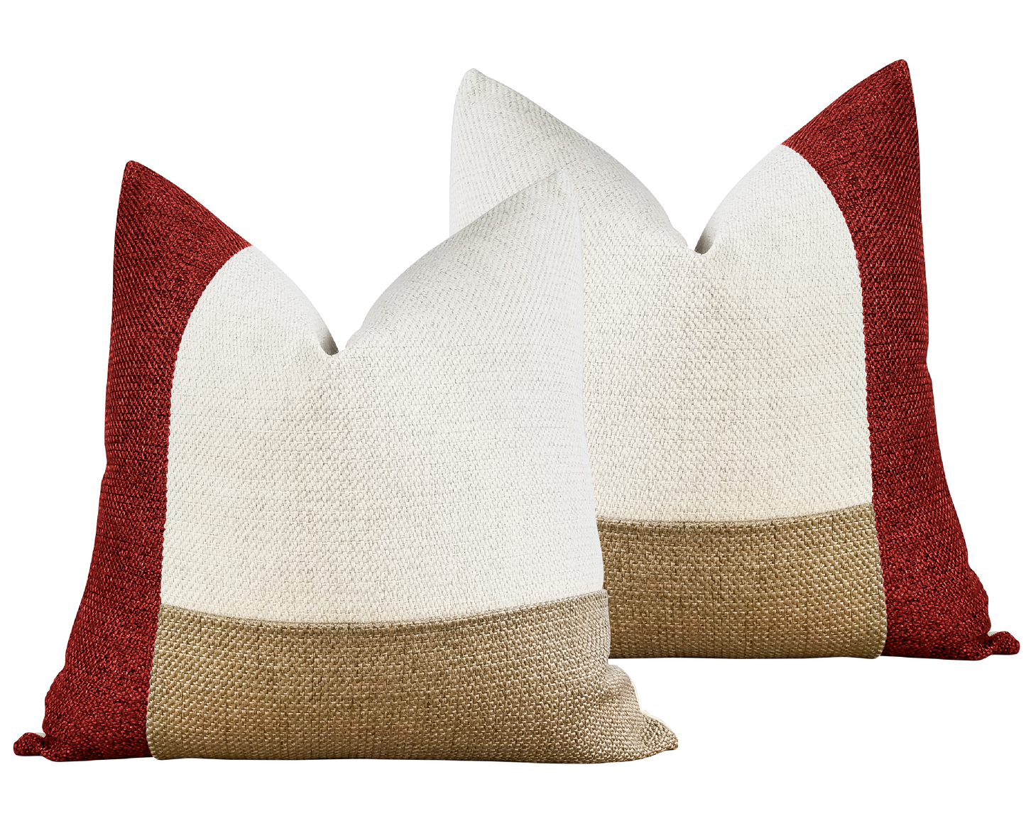 Holiday Red AVERY Textured Throw Pillow Cover