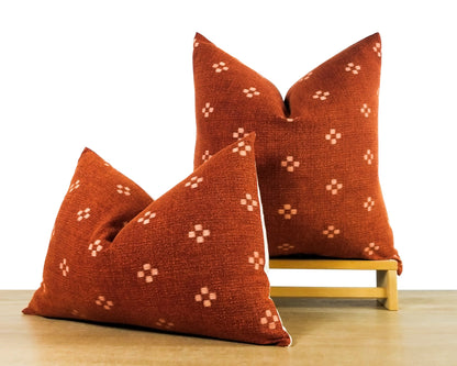 Siennna & White Patterned Pillow Cover