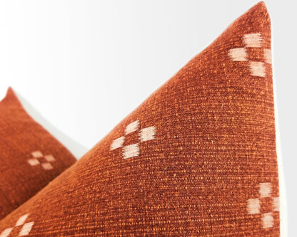 Siennna & White Patterned Pillow Cover