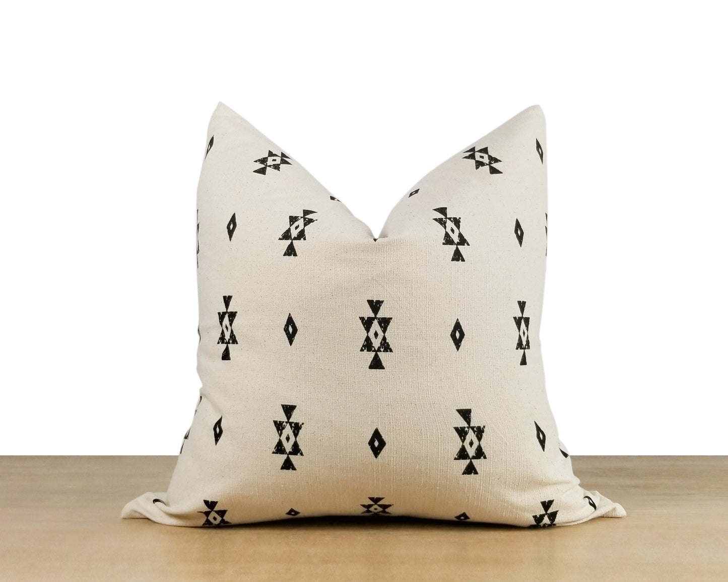 White & Sienna Printed Pillow Cover
