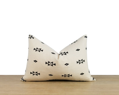 White & Sienna Printed Pillow Cover