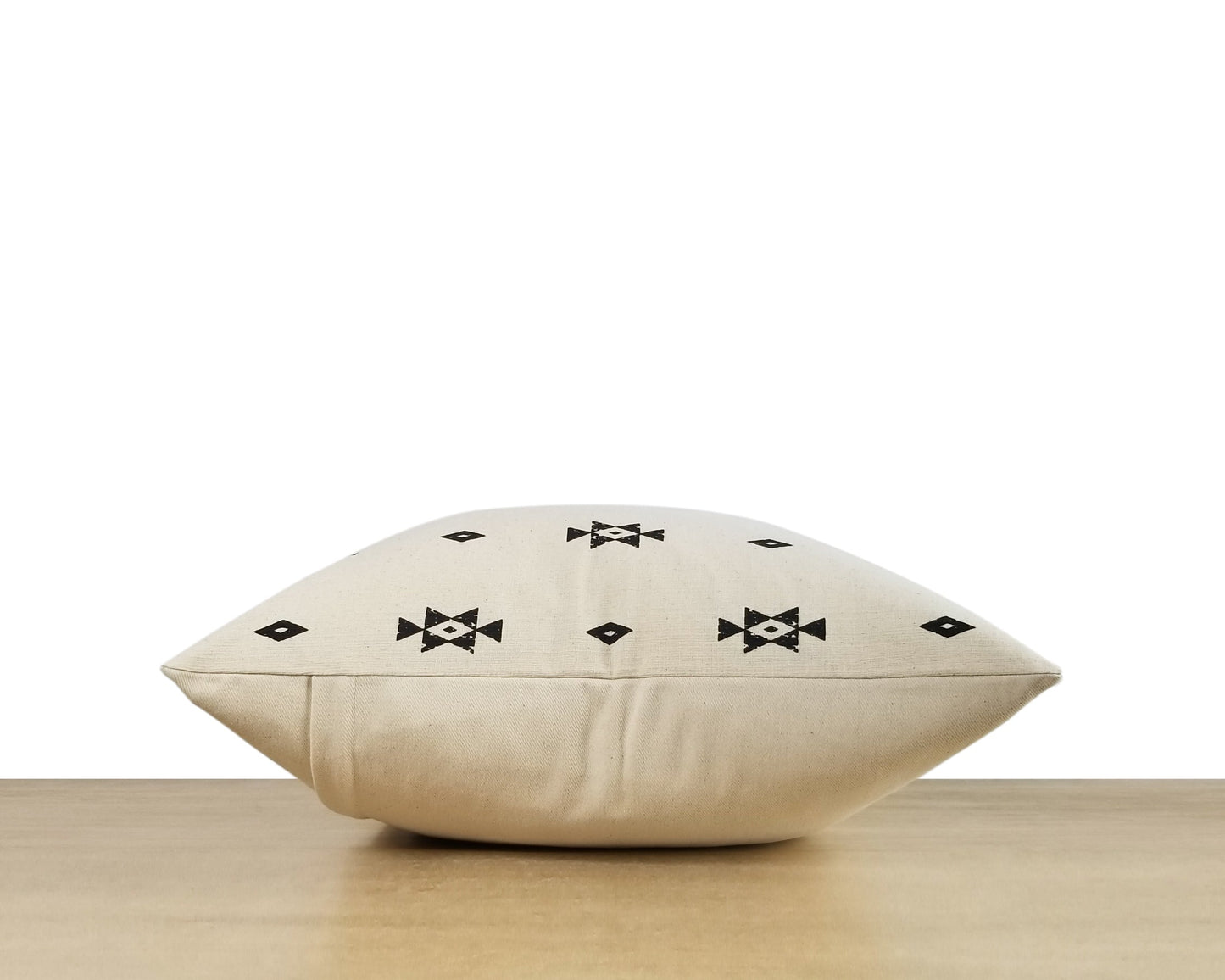 White & Sienna Printed Pillow Cover