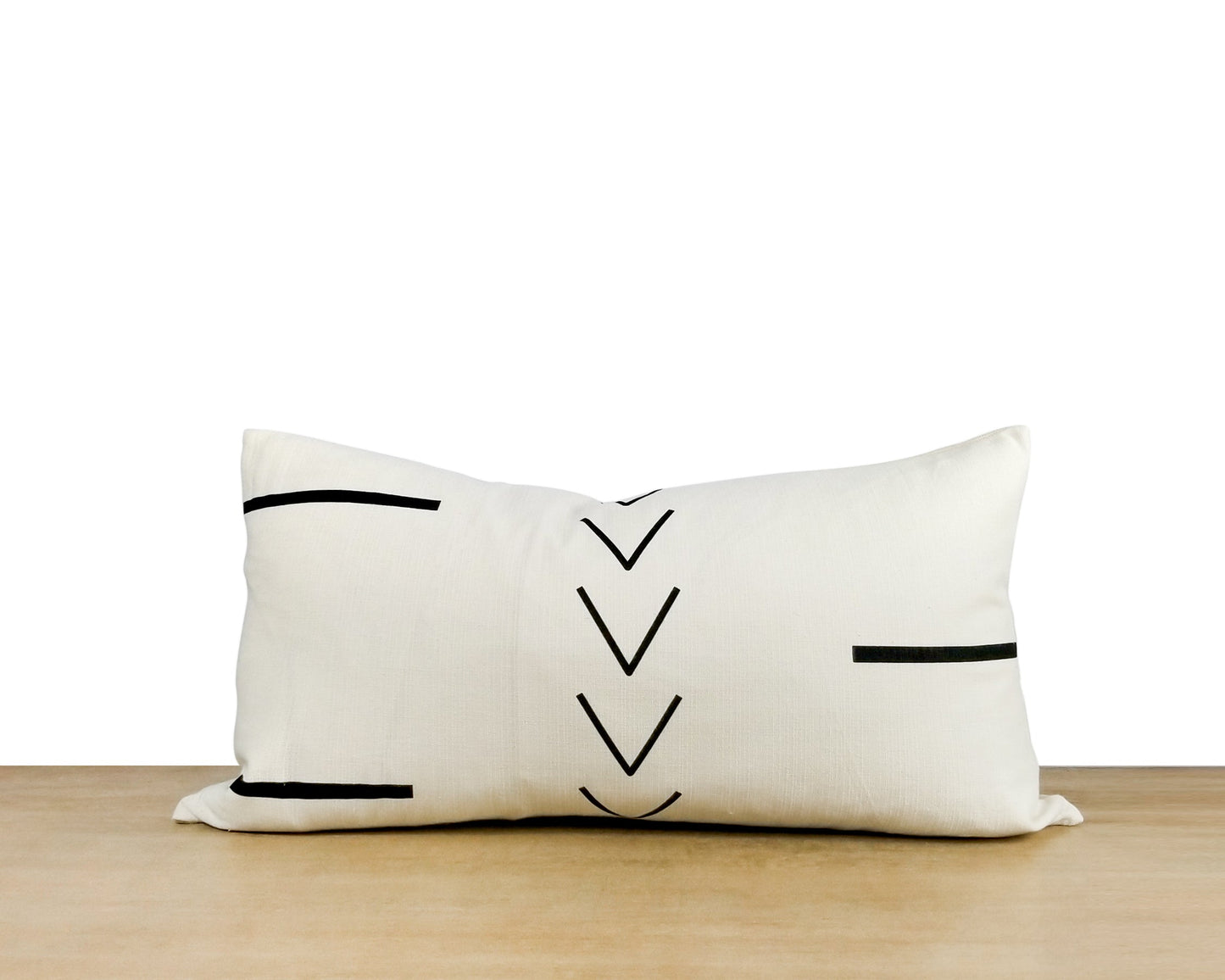 White And Black Tribal Print Throw Pillow Cover