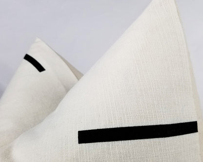 White And Black Tribal Print Throw Pillow Cover