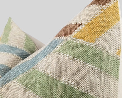 Multi-Color Retro Chevron Throw pillow Cover