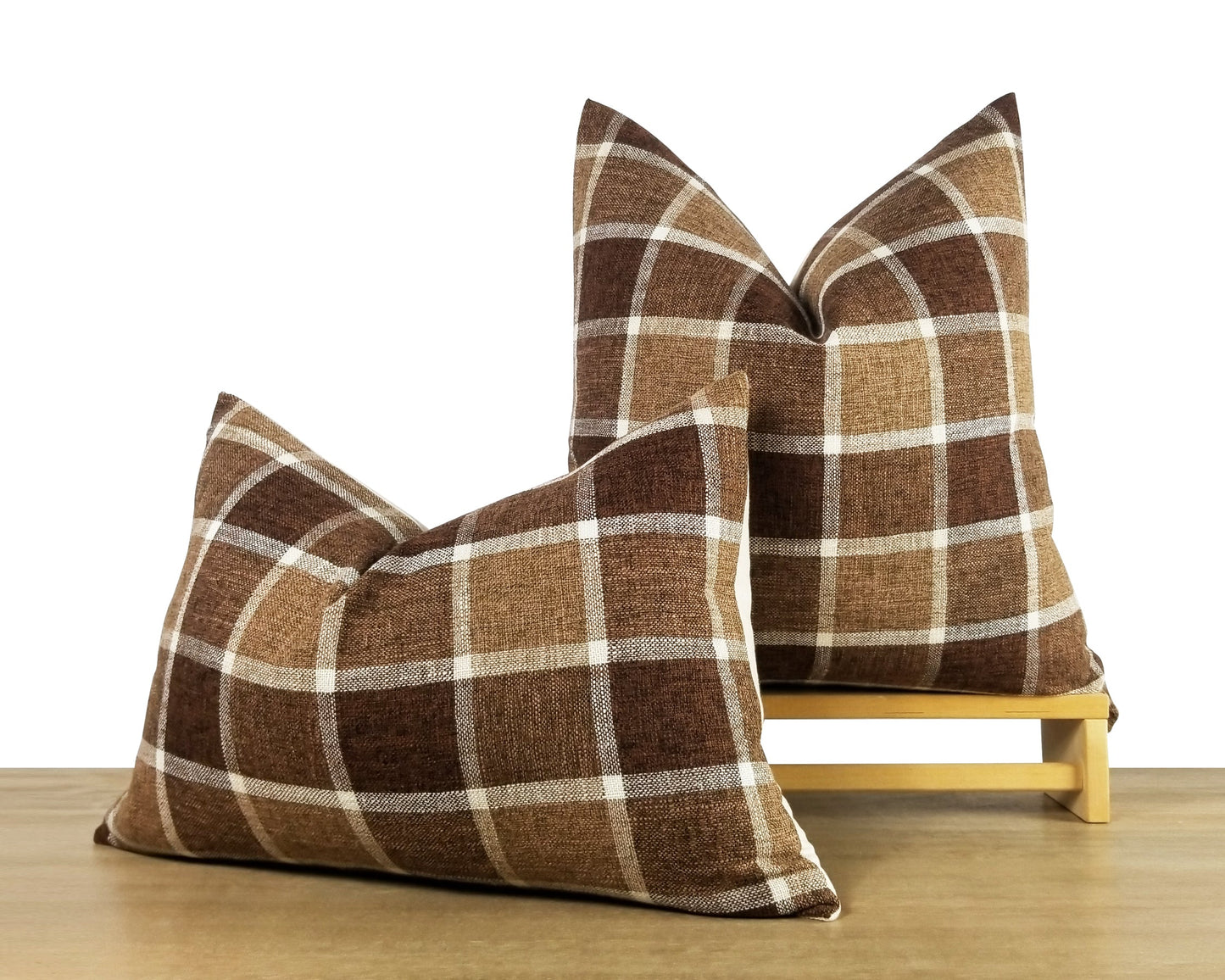 Retro Plaid Throw Pillow Cover