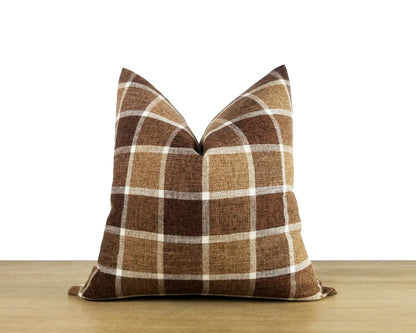 Retro Plaid Throw Pillow Cover