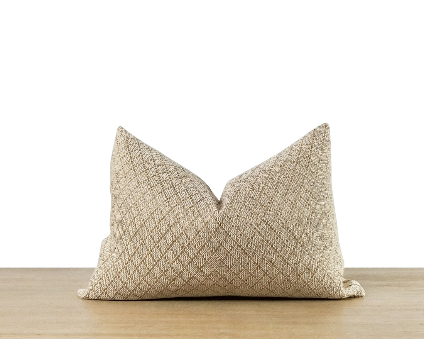 Diamond Grid Woven Pillow Cover