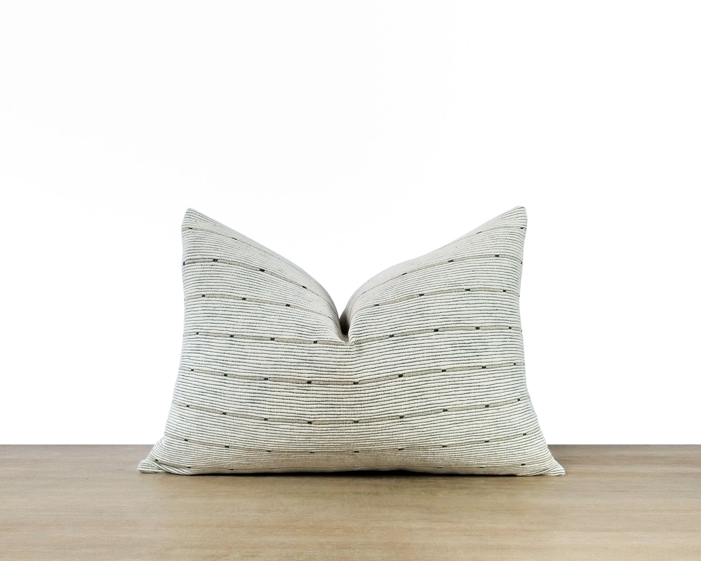 Textured Stripe Pillow Cover | White/Denim Blue