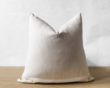 Beige & White Linen CELINE Throw Pillow Cover
