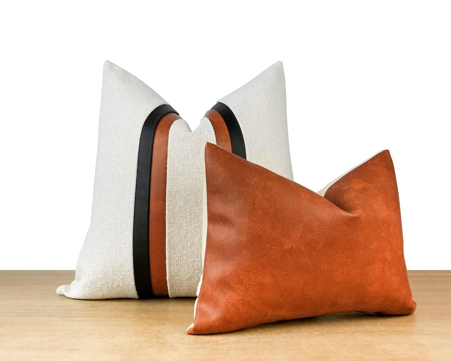 White and Black ASTA Brushed Pebble Throw Pillow Cover