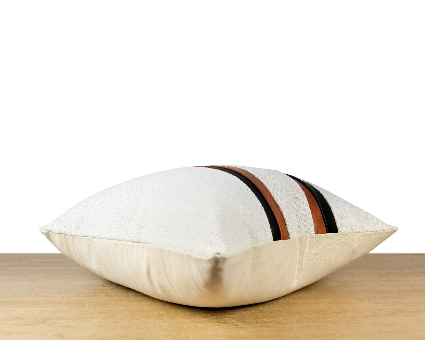 White and Black ASTA Brushed Pebble Throw Pillow Cover