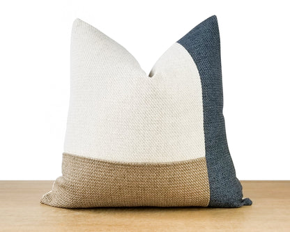 Coastal Blue AVERY Textured Throw Pillow Cover