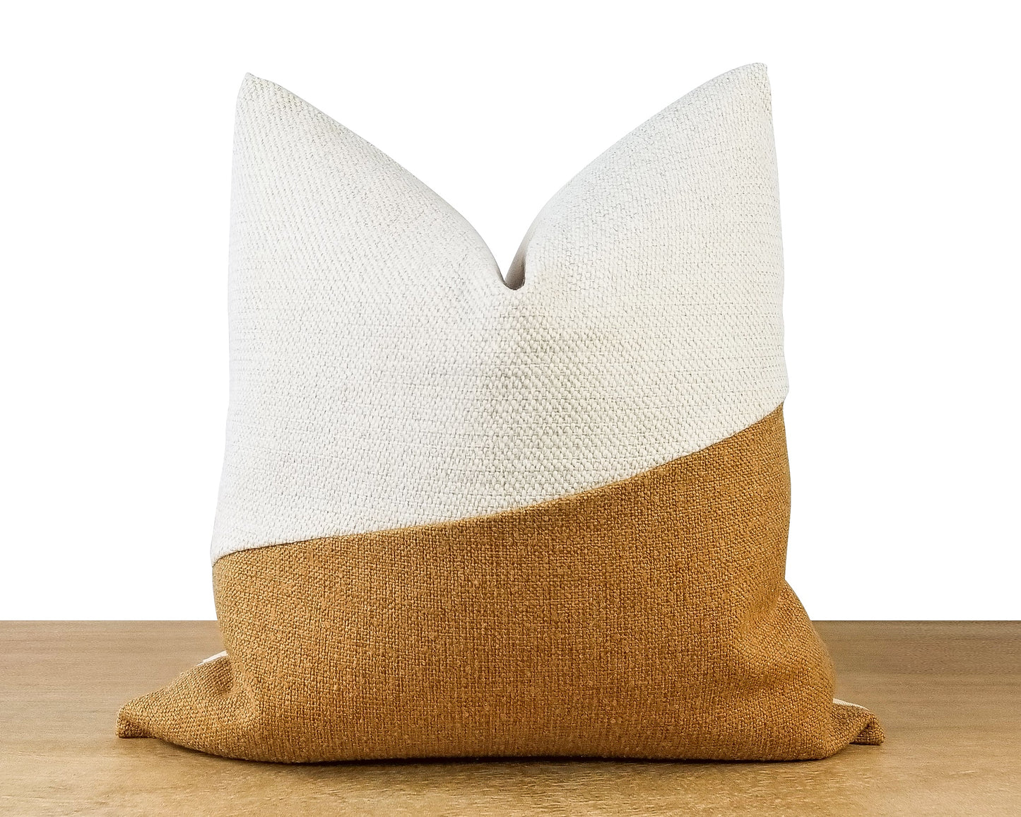 Mustard Yellow LUCCA Textured Throw Pillow Cover