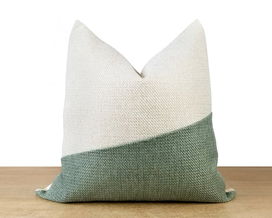 Sage Green LUCCA Textured Throw Pillow Cover