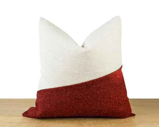 Holiday Red LUCCA Textured Throw Pillow Cover