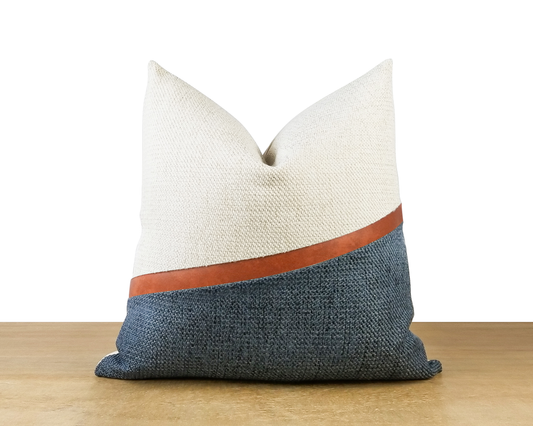 Coastal Blue LUCCA 3 Textured Throw Pillow Cover