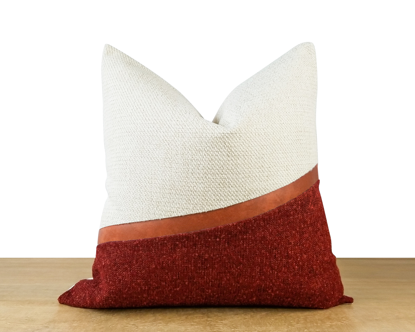 Holiday Red LUCCA 3 Textured Throw Pillow Cover