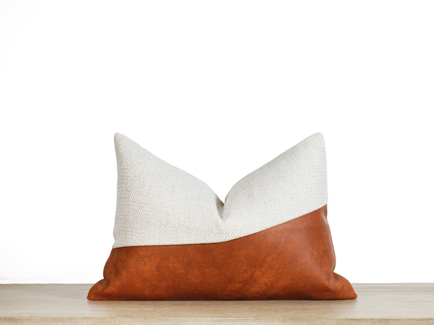 Cognax Faux Leather LUCCA Textured Throw Pillow Cover