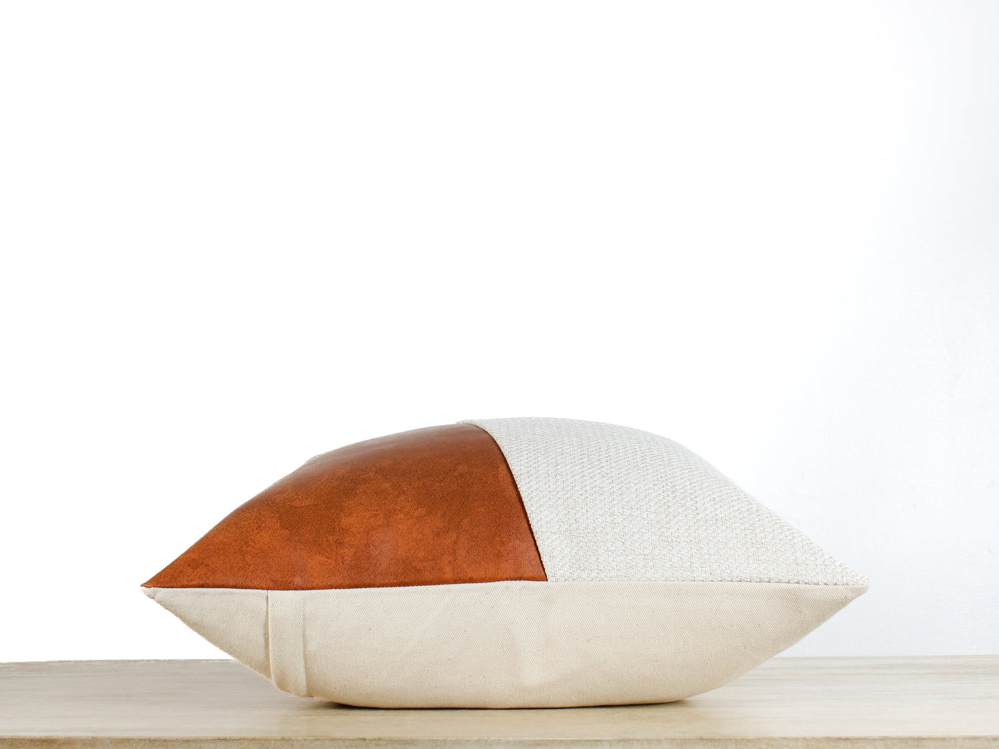Cognax Faux Leather LUCCA Textured Throw Pillow Cover