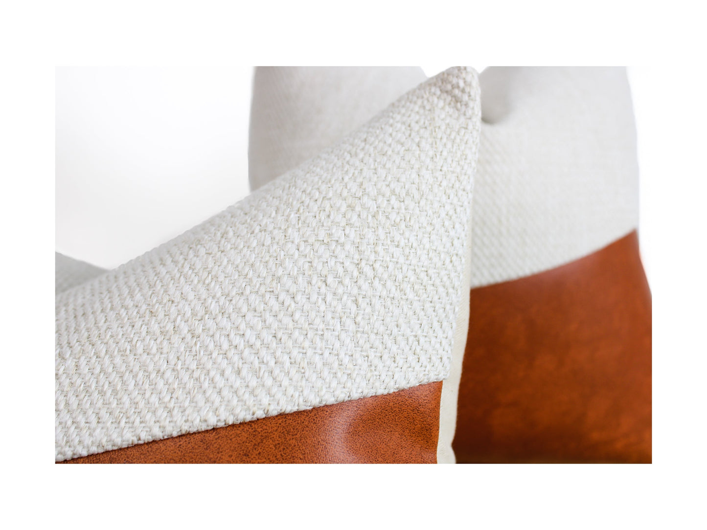 Cognax Faux Leather LUCCA Textured Throw Pillow Cover