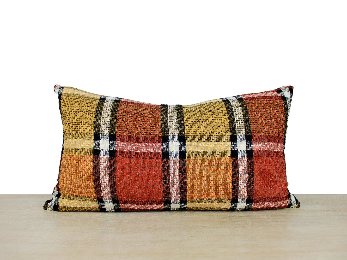 Retro Red Plaid Pillow Cover