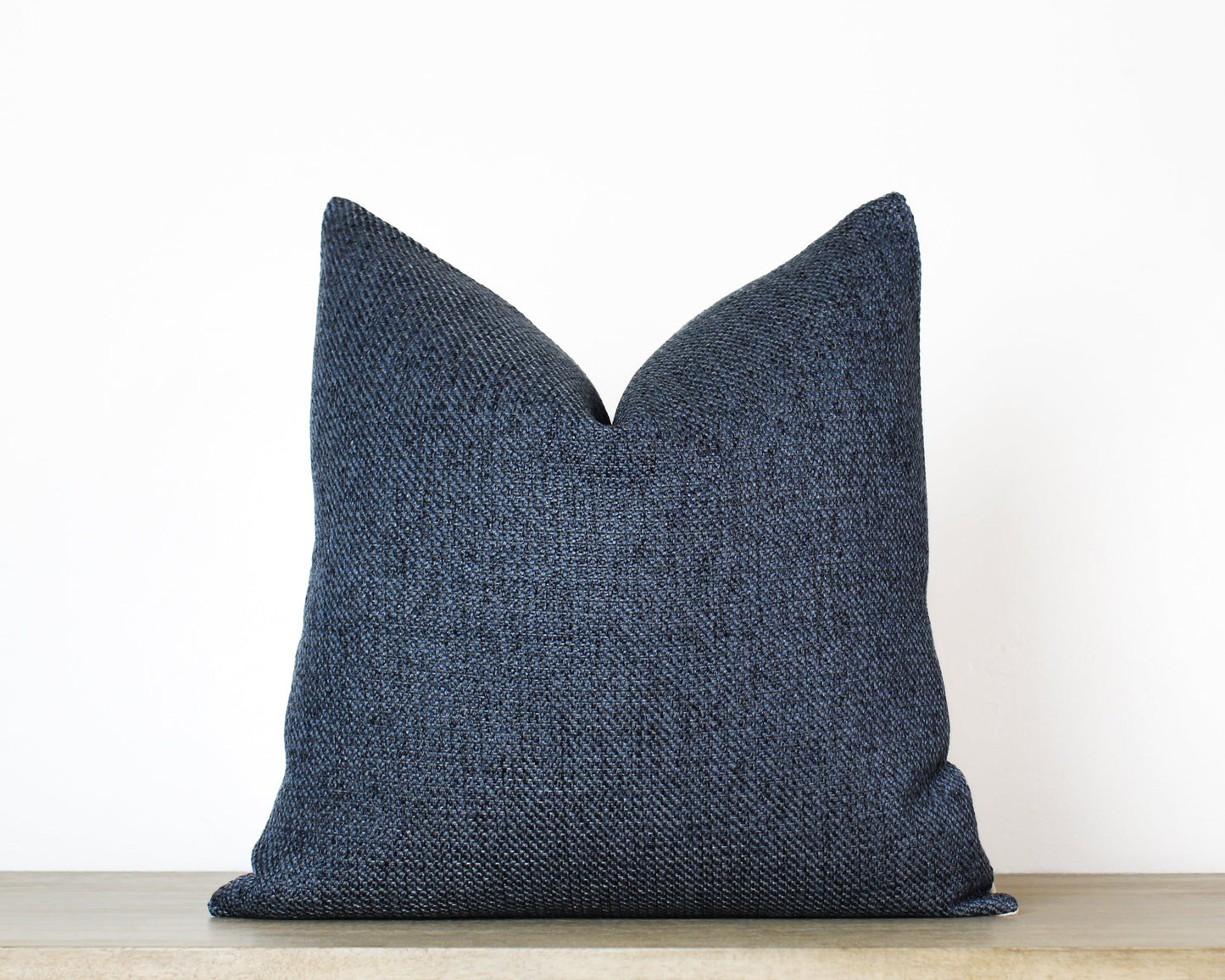 Coastal Blue SOLID Textured Throw Pillow Cover
