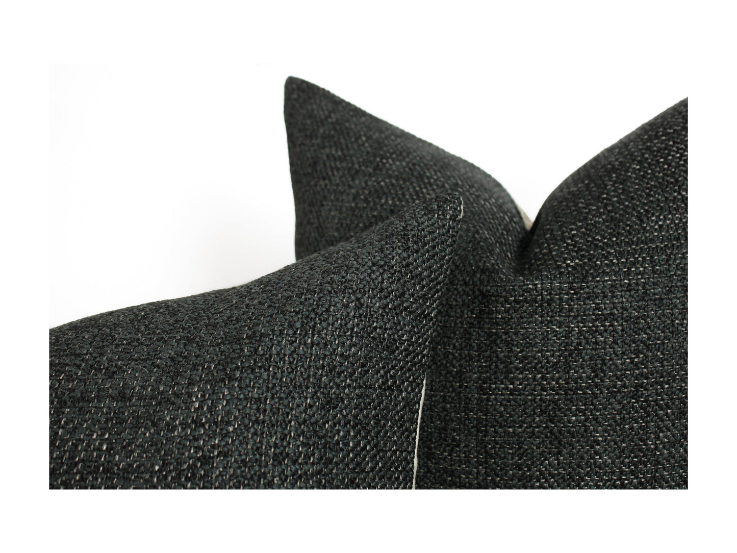 Charcoal Black SOLID Textured Throw Pillow Cover