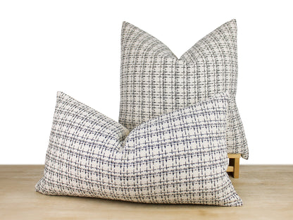 White & Black Holiday Pillow Cover in Fashion Tweed
