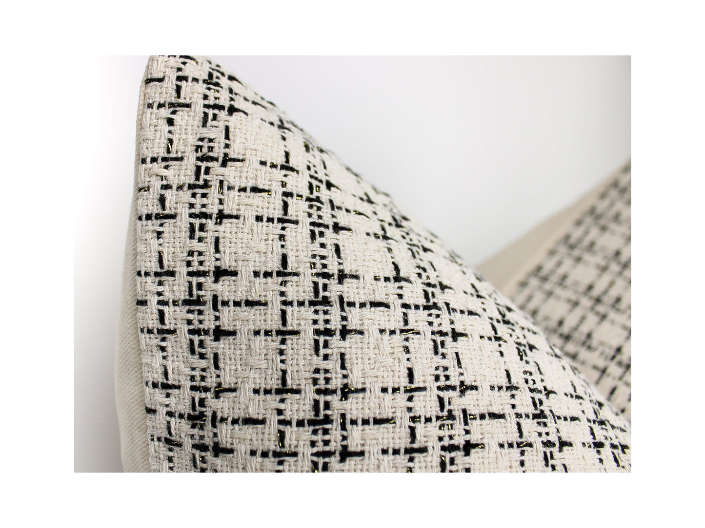 White & Black Holiday Pillow Cover in Fashion Tweed