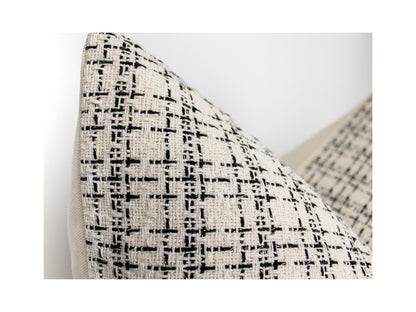 White & Black Holiday Pillow Cover in Fashion Tweed