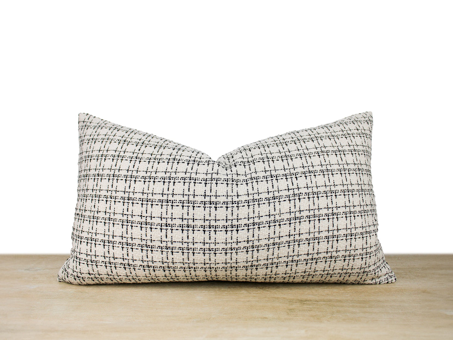 White & Black Holiday Pillow Cover in Fashion Tweed
