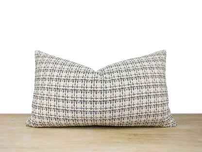 White & Black Holiday Pillow Cover in Fashion Tweed