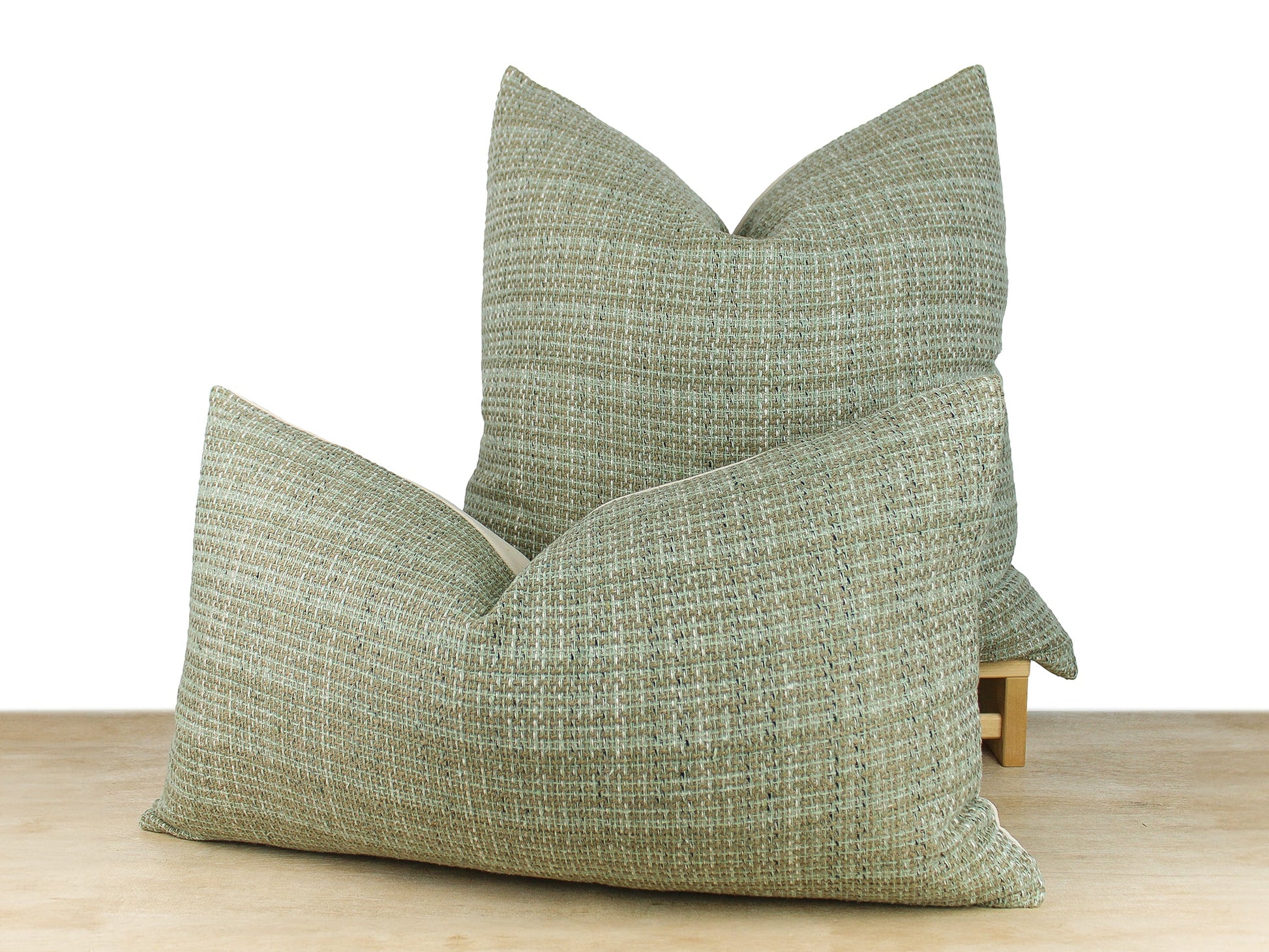 Sage Green Tweed Pillow Cover