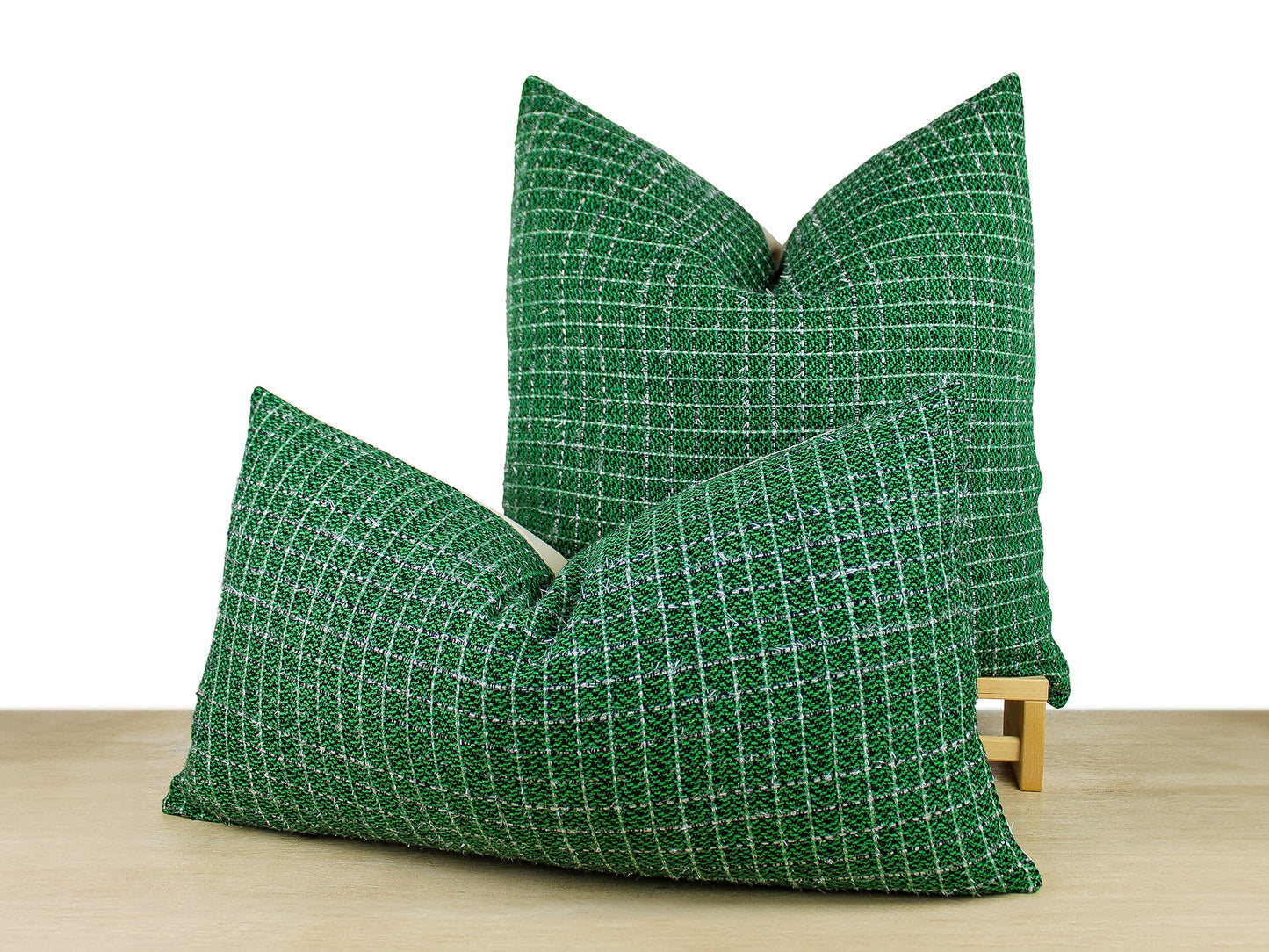 Christmas Green Holiday Pillow Cover in Fashion Tweed
