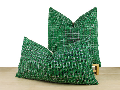Christmas Green Holiday Pillow Cover in Fashion Tweed