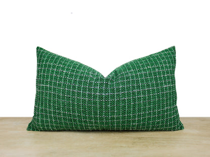 Christmas Green Holiday Pillow Cover in Fashion Tweed