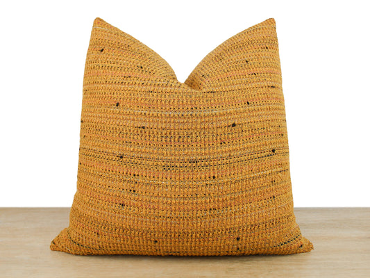 Golden Yellow Tweed Melange Pillow Cover