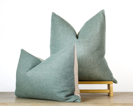 Sage Green SOLID Textured Throw Pillow Cover