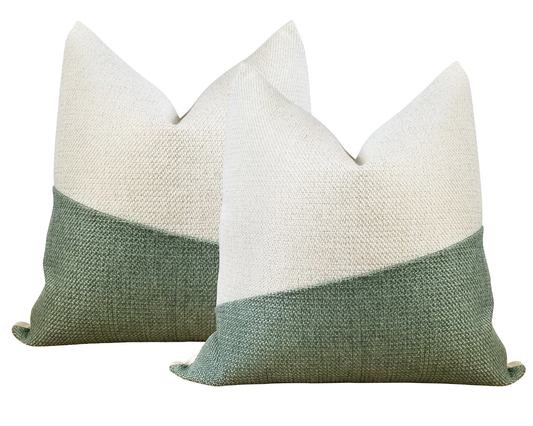 Sage Green LUCCA Textured Throw Pillow Cover