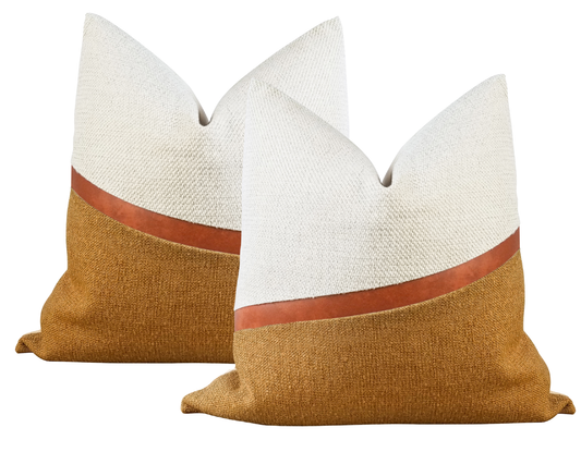 Mustard Yellow LUCCA 3 Textured Throw Pillow Cover